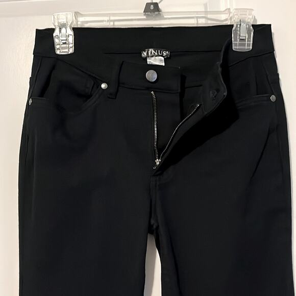 VENUS Black Mid Rise Flare Jeans - Picture 4 of 10